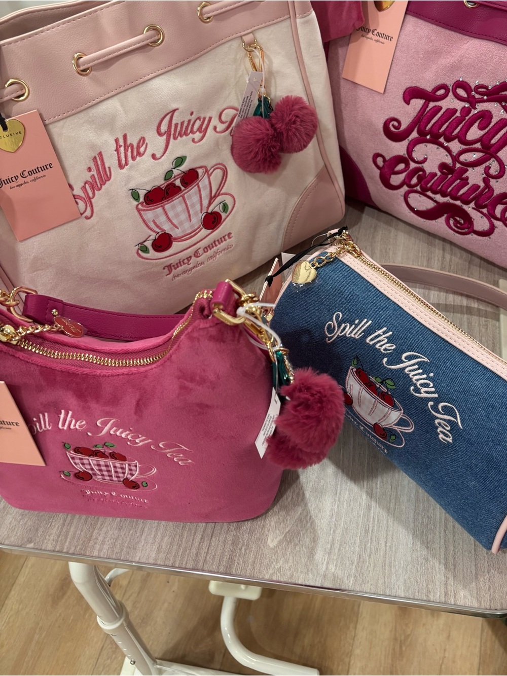 Juicy Couture Spill the Juicy Tea and Sugar Rush daydreamer and shoulder bag